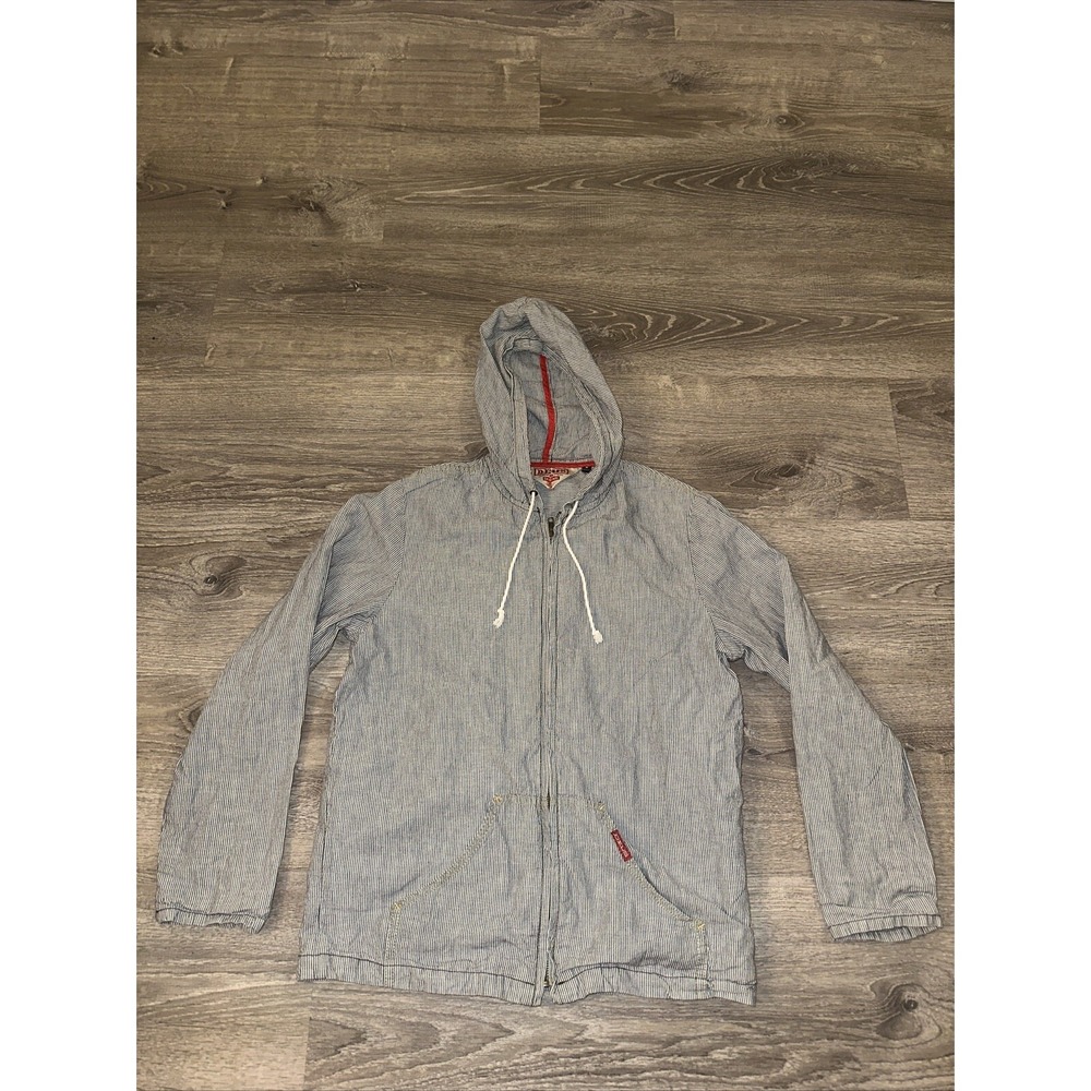 DEUS Ex Machina LINEN Blend Zip Jacket Blouson Hoodie Womens Medium